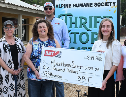 Viva BBT Raises $1,000 for Alpine Humane Society