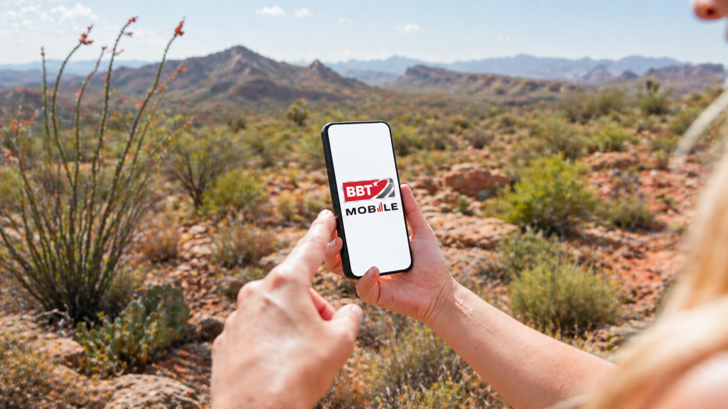 BBT Mobile phone in desert
